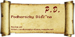Podhorszky Diána névjegykártya