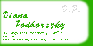diana podhorszky business card